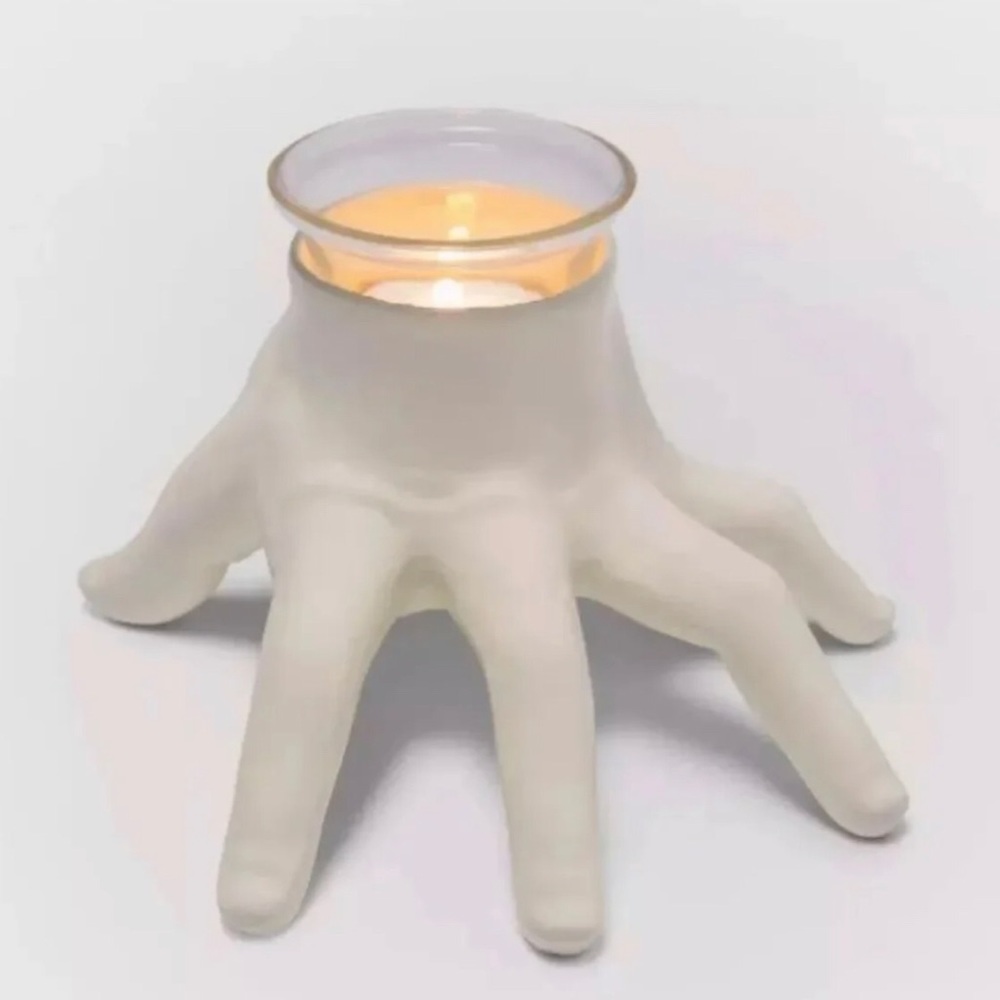 Hyde & EEK! White Halloween Candle Holder